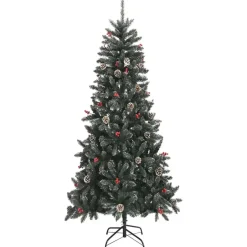 vidaXL kerstboom met standaard 240 cm PVC groen