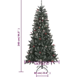 vidaXL kerstboom met standaard 240 cm PVC groen
