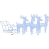 vidaXL Kerstdecoratie rendieren en slee 280x28x55 cm acryl New