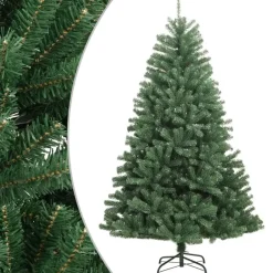 vidaXL Kunstkerstboom met scharnieren met standaard 120 cm groen Clearance