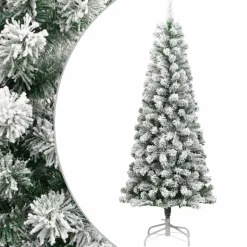 vidaXL Kunstkerstboom met scharnieren en sneeuw 240 cm Outlet