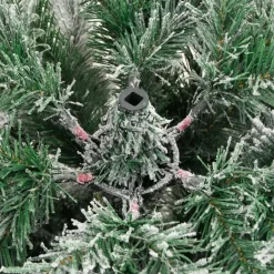 vidaXL Kunstkerstboom met scharnieren en sneeuw 240 cm Outlet