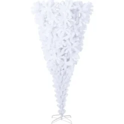 vidaXL Kunstkerstboom met standaard omgekeerd 210 cm wit Best