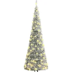 vidaXL Kunstkerstboom pop-up met sneeuw 150 LED's 180 cm Clearance