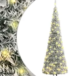 vidaXL Kunstkerstboom pop-up met sneeuw 150 LED's 180 cm Clearance