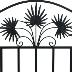 vidaXL Tuinbank met vogels en bloemen ontwerp -Zwart - Staal - 104x52.5x89 cm Online