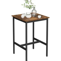 Vasagle Vierkante ontbijtbartafel met zwaar stalen frame, 60x60x90cm New