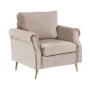 Beliani VIETAS - Fauteuil - Beige - Fluweel Online