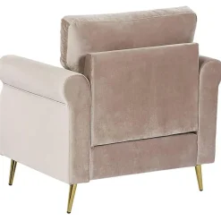 Beliani VIETAS - Fauteuil - Beige - Fluweel Online