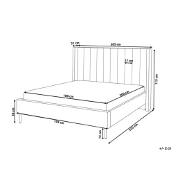 Beliani VILETTE - Tweepersoonsbed - Beige - 180 x 200 cm - Bouclé Discount