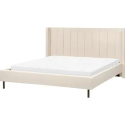 Beliani VILETTE - Tweepersoonsbed - Beige - 180 x 200 cm - Bouclé Discount