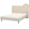 Beliani VILETTE - Tweepersoonsbed - Beige - 140 x 200 cm - Bouclé