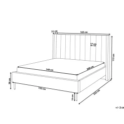 Beliani VILETTE - Tweepersoonsbed - Beige - 140 x 200 cm - Bouclé