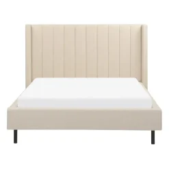 Beliani VILETTE - Tweepersoonsbed - Beige - 140 x 200 cm - Bouclé