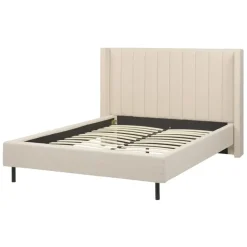 Beliani VILETTE - Tweepersoonsbed - Beige - 140 x 200 cm - Bouclé