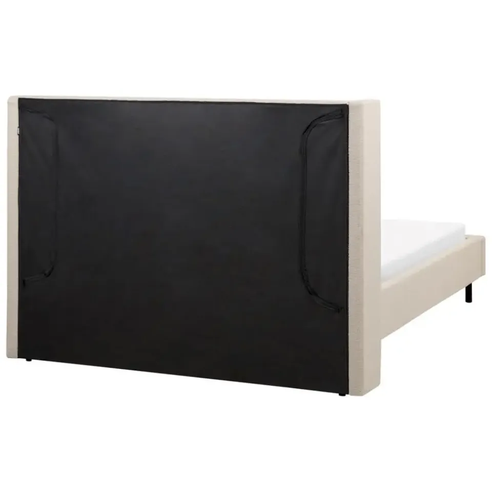 Beliani VILETTE - Tweepersoonsbed - Beige - 140 x 200 cm - Bouclé