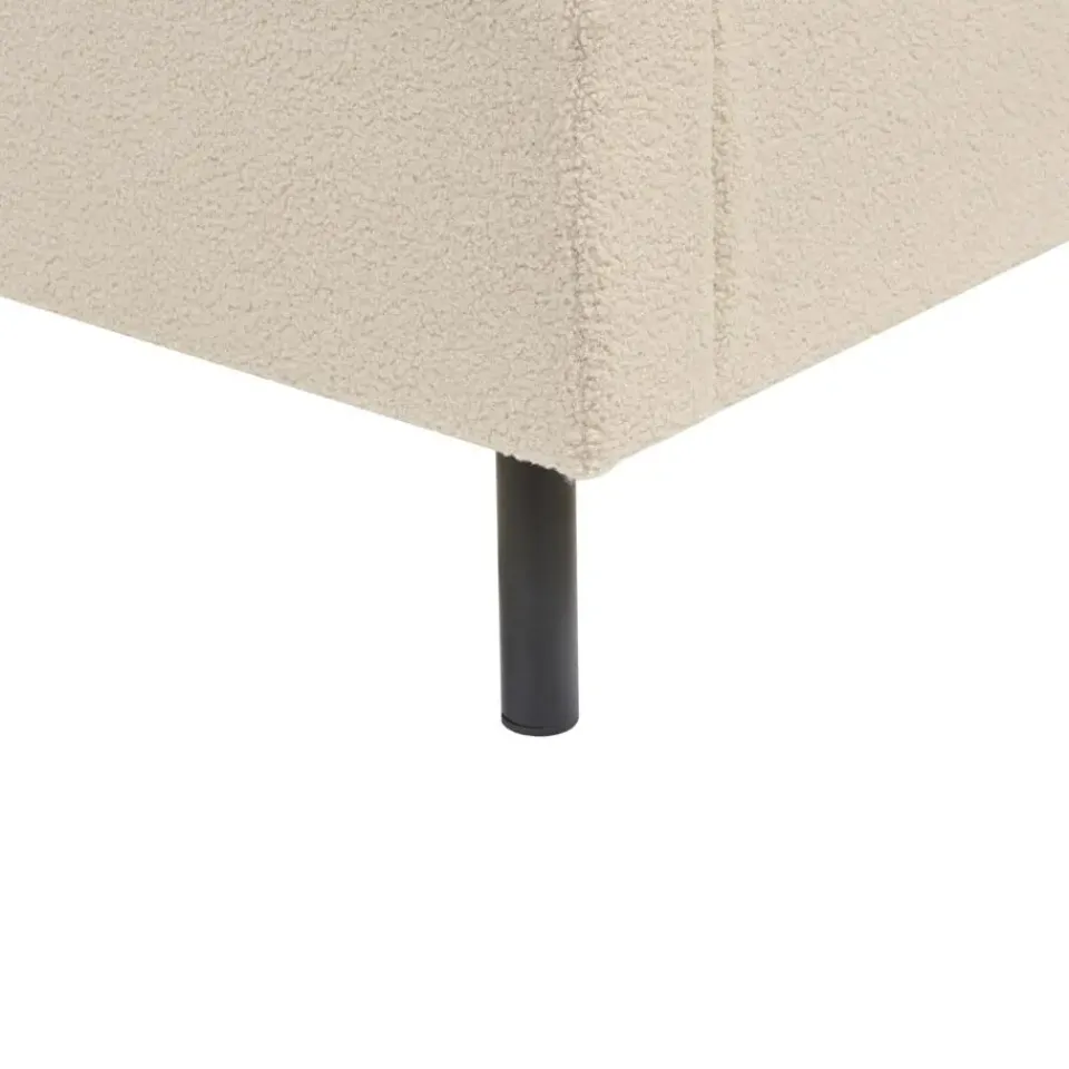 Beliani VILETTE - Tweepersoonsbed - Beige - 140 x 200 cm - Bouclé