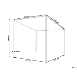 Beliani VIMINO - Tuinpaviljoen - Beige - Staal Clearance