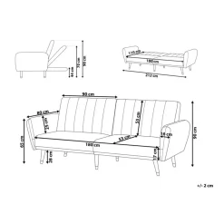 Beliani VIMMERBY - Slaapbank - Lichtbeige - Polyester Hot