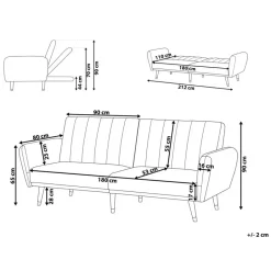 Beliani VIMMERBY - Slaapbank - Lichtbeige - Polyester Hot