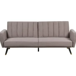 Beliani VIMMERBY - Slaapbank - Lichtbruin - Polyester Discount