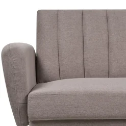 Beliani VIMMERBY - Slaapbank - Lichtbruin - Polyester Discount