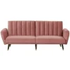 Beliani VIMMERBY - Slaapbank - Roze - Fluweel New