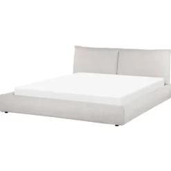 Beliani VINAY - Tweepersoonsbed - Beige - 180 x 200 cm - Corduroy Sale