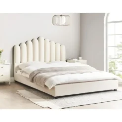 Beliani VINCENNES - Bed - Gebroken wit - 140 x 200 cm - Fluweel Best