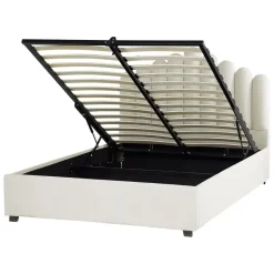 Beliani VINCENNES - Bed met opbergruimte - Wit - 140 x 200 cm - Fluweel Online