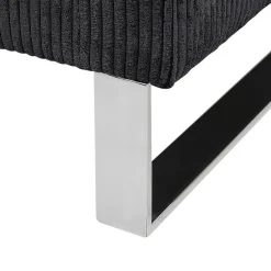 Beliani VIND - Fauteuil - Zwart - Corduroy Discount