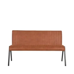 LABEL51 Vine Interior Eetkamerbank Paisley Cognac Microvezel 145x62x86 Outlet