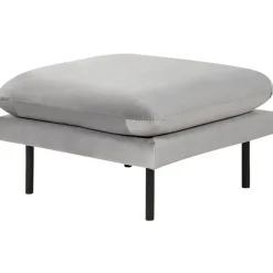 Beliani VINTERBRO - Ottomaan - Grijs - Fluweel Hot