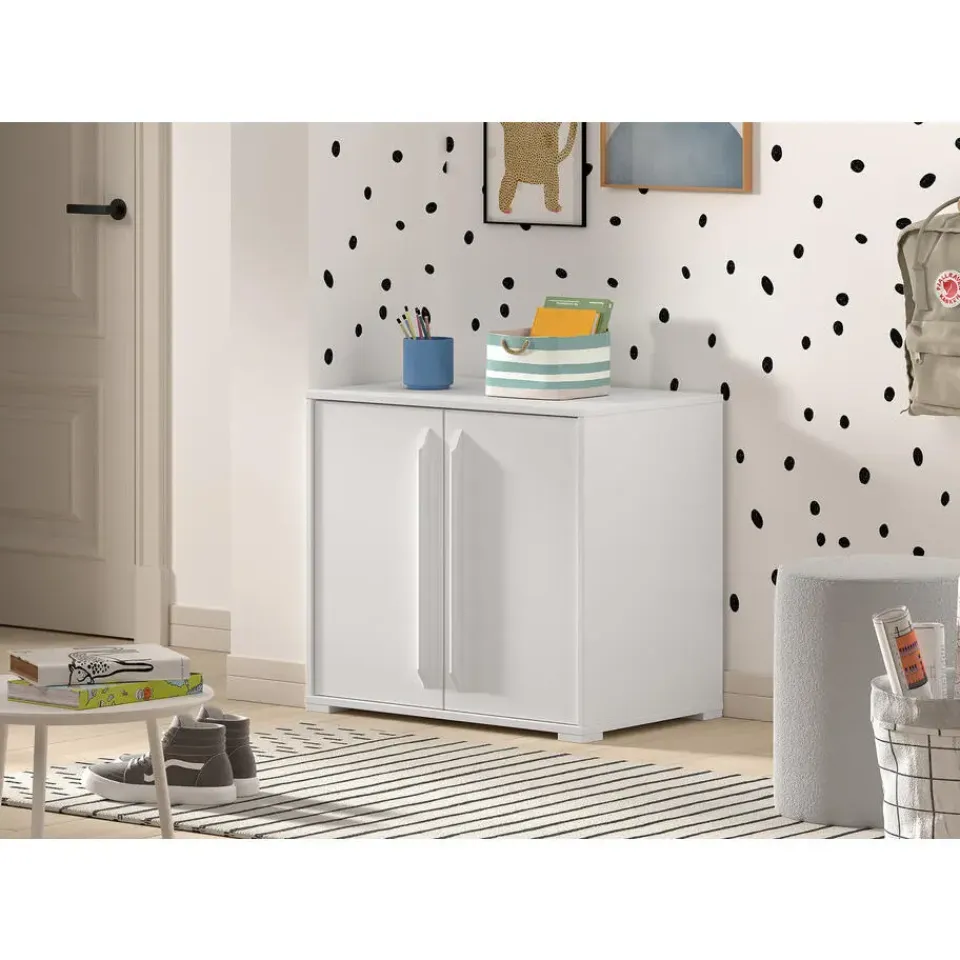 Leen Bakker Vipack commode Sam 2 deuren - 62x43x68 cm - wit Hot