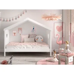 Vipack huisbed Amori zonder achterwand - wit - 90x200 cm Clearance