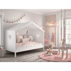 Vipack huisbed Amori zonder achterwand - wit - 90x200 cm Clearance