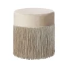 Beliani VIRGINIA - Poef - Beige - 36 cm - Fluweel Hot