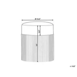 Beliani VIRGINIA - Poef - Beige - 36 cm - Fluweel Hot