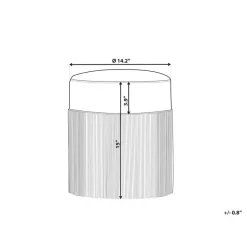 Beliani VIRGINIA - Poef - Beige - 36 cm - Fluweel Hot