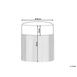 Beliani VIRGINIA - Poef - Beige - 36 cm - Fluweel Hot