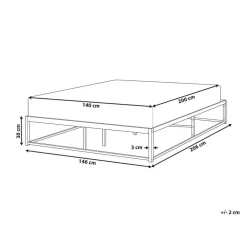 Beliani VIRY - Tweepersoonsbed - Zwart - 140 x 200 cm - Metaal Online