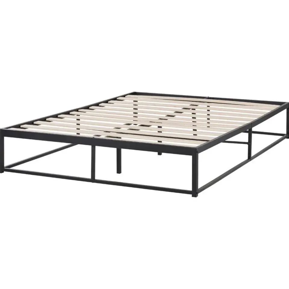 Beliani VIRY - Tweepersoonsbed - Zwart - 140 x 200 cm - Metaal Online