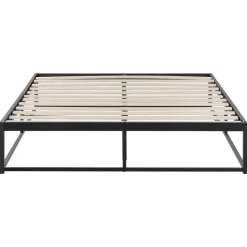 Beliani VIRY - Tweepersoonsbed - Zwart - 140 x 200 cm - Metaal Online