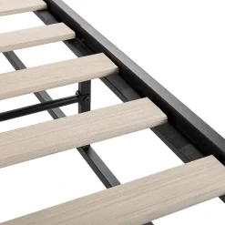 Beliani VIRY - Tweepersoonsbed - Zwart - 140 x 200 cm - Metaal Online