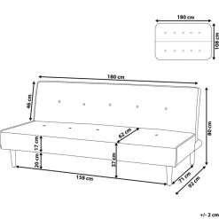 Beliani VISBY - Slaapbank 3-zits - Goudbruin - Polyester Hot