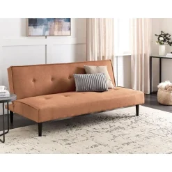 Beliani VISBY - Slaapbank 3-zits - Goudbruin - Polyester Hot