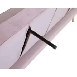 Beliani VISNES - Slaapbank 3-zits - Roze - Fluweel Clearance