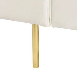 Beliani VISNES - Slaapbank 3-zits - Wit - Fluweel Online