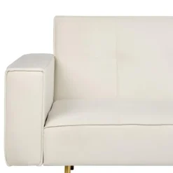 Beliani VISNES - Slaapbank 3-zits - Wit - Fluweel Online