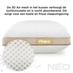 Vitapur Kinderkussen - Traagschuim vulling - 40x60 cm Sale